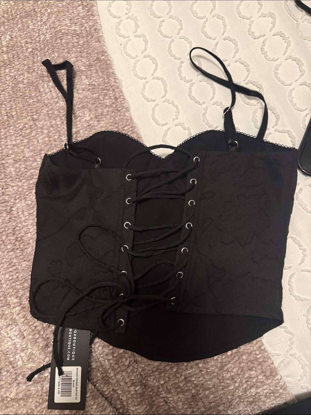 White Fox Broken dreams bustier Black - Picture 6 of 6
